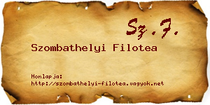 Szombathelyi Filotea névjegykártya